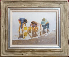 Shell Collectors in the Surf