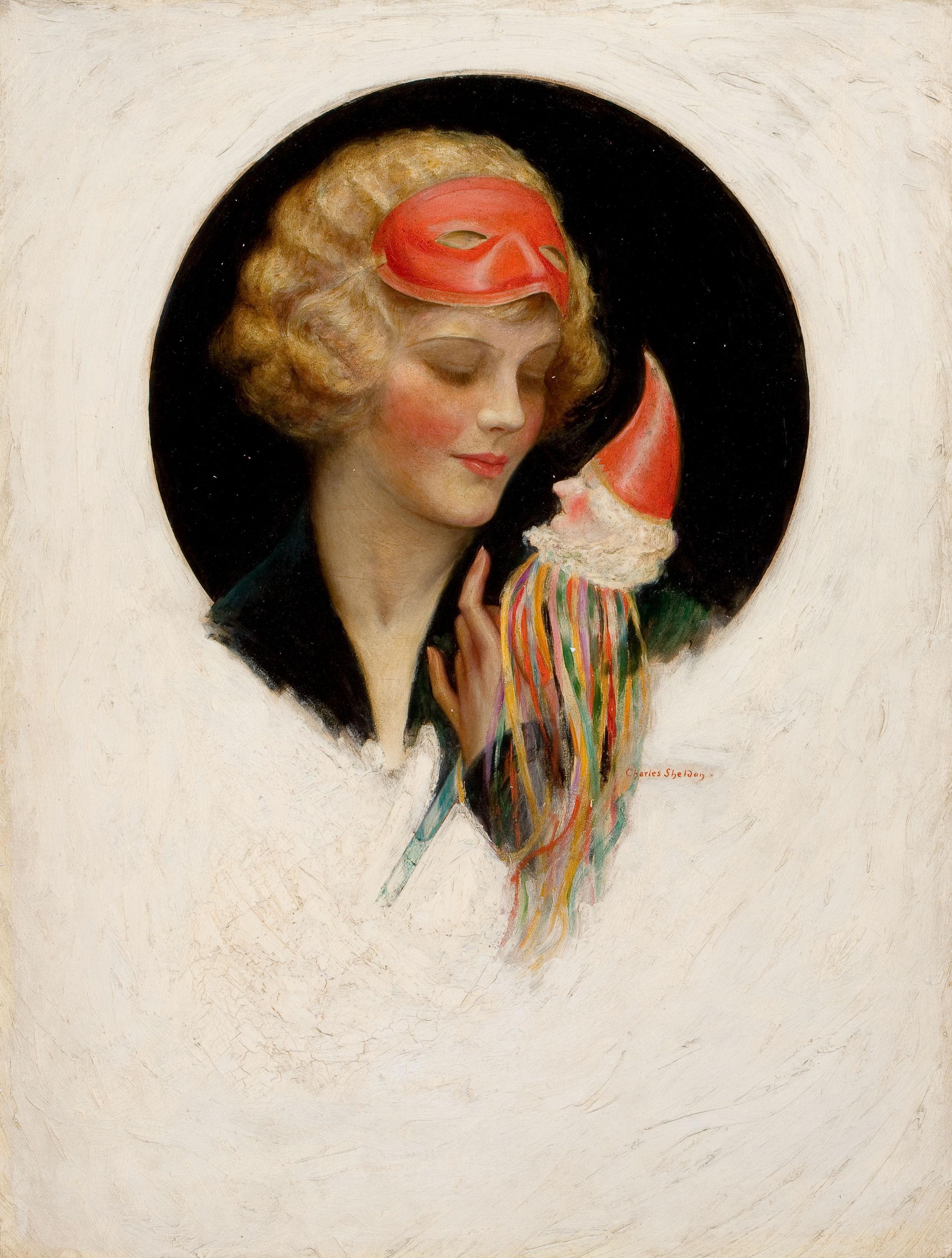Charles Sheldon Portrait Painting - Lady with Puppet