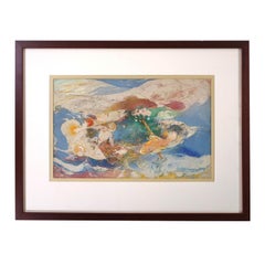 American modernist mixed media painting by Charles Shepard Chapman