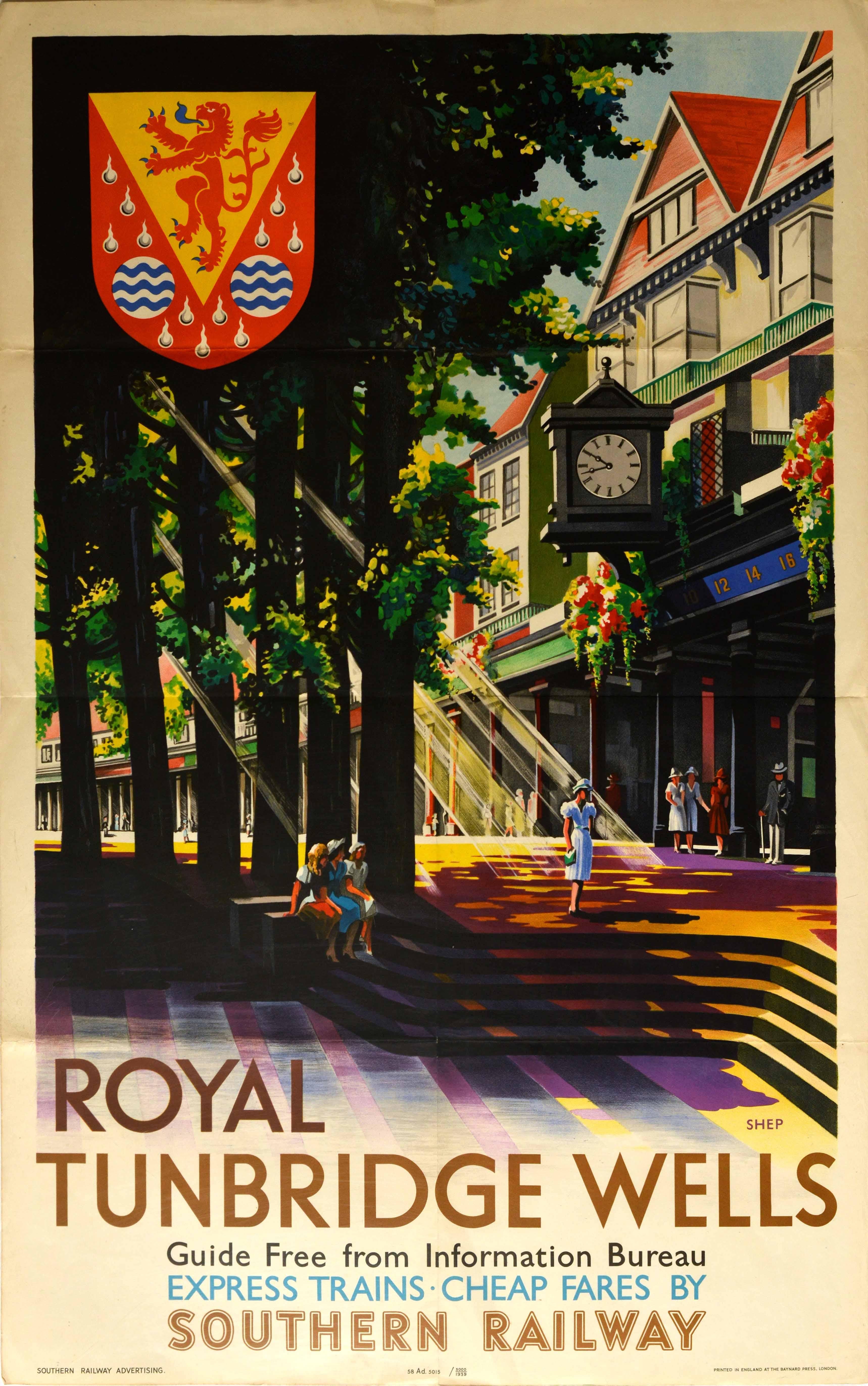 Charles Shepard Print - Original Vintage Southern Railway Poster Royal Tunbridge Wells Spa Train Travel