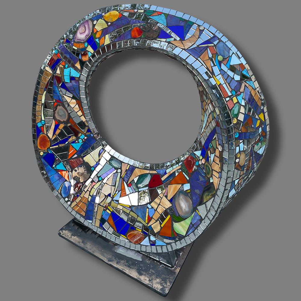 Charles Sherman Abstract Sculpture - Infinity's Color Wheel