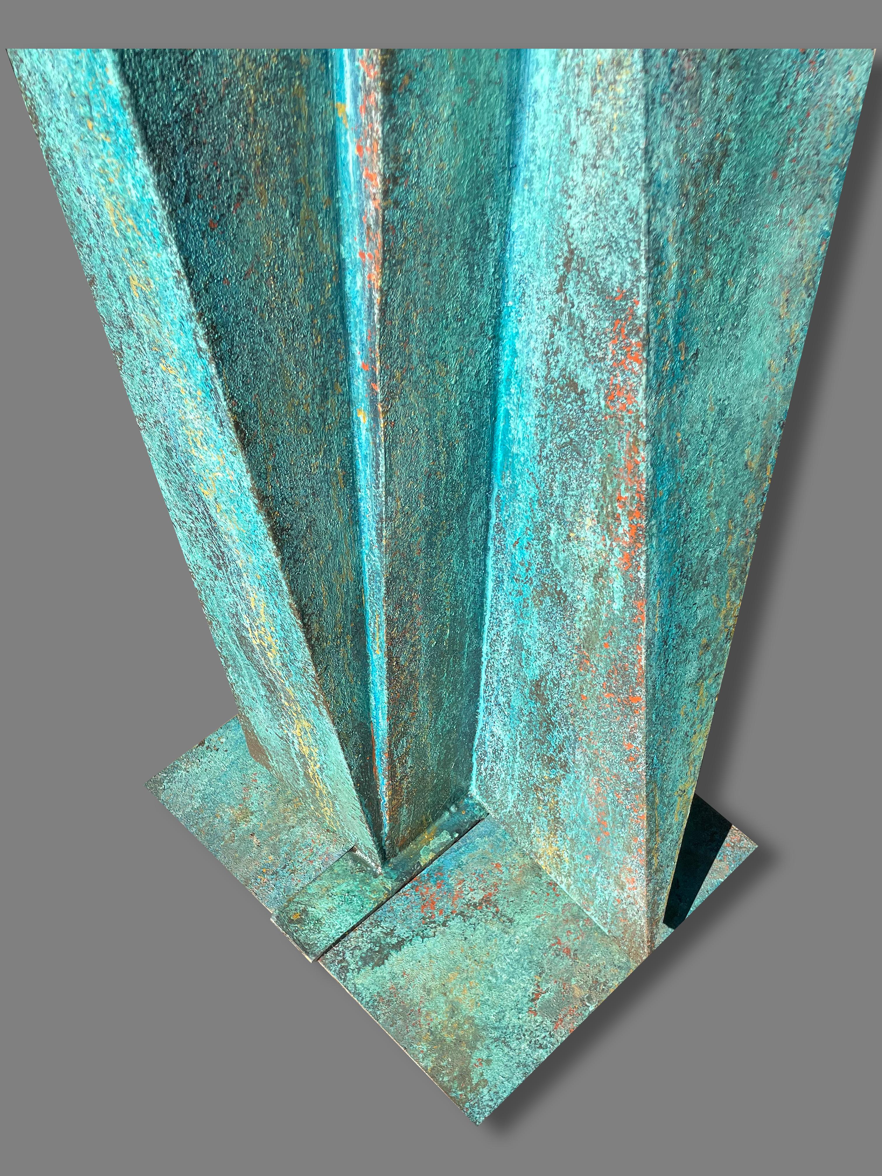 Rising Wisdom Tower - Black Abstract Sculpture by Charles Sherman