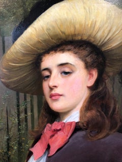 My Lady Distain - Large Portrait Oil Painting by Charles Sillem Lidderdale