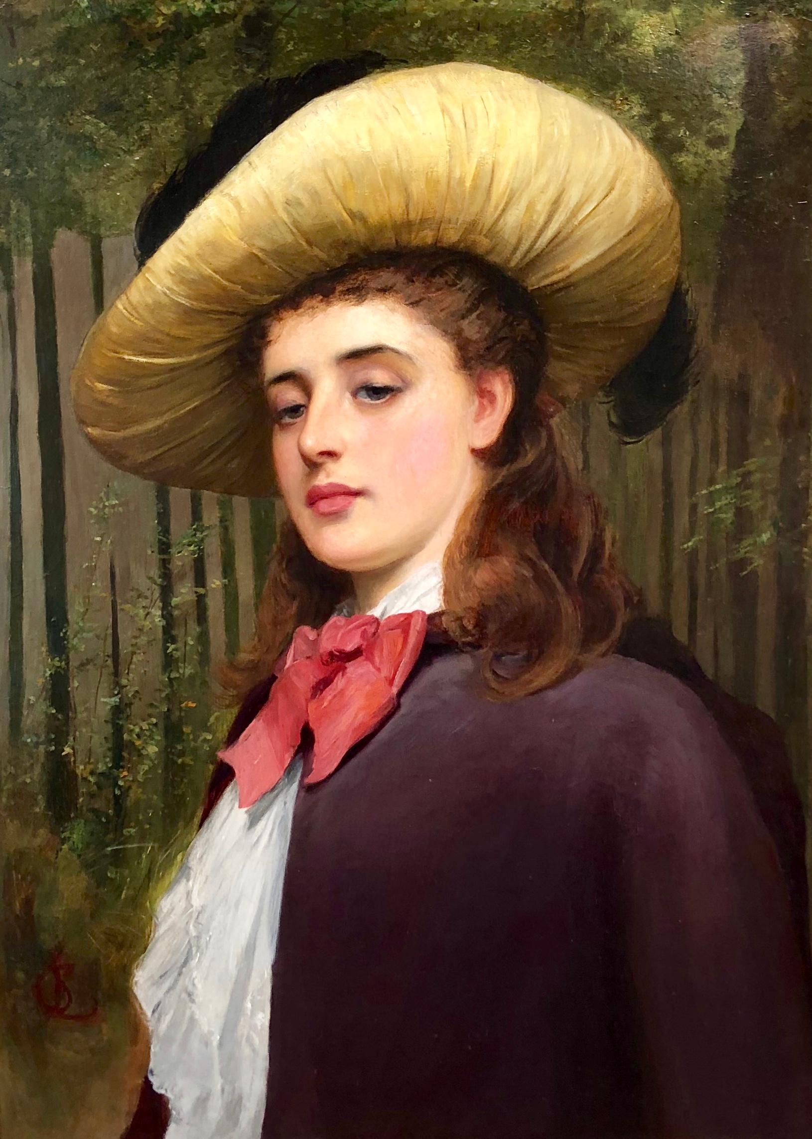 Charles Sillem Lidderdale  Figurative Painting - My Lady Distain - Large Portrait Oil Painting by Charles Sillem Lidderdale