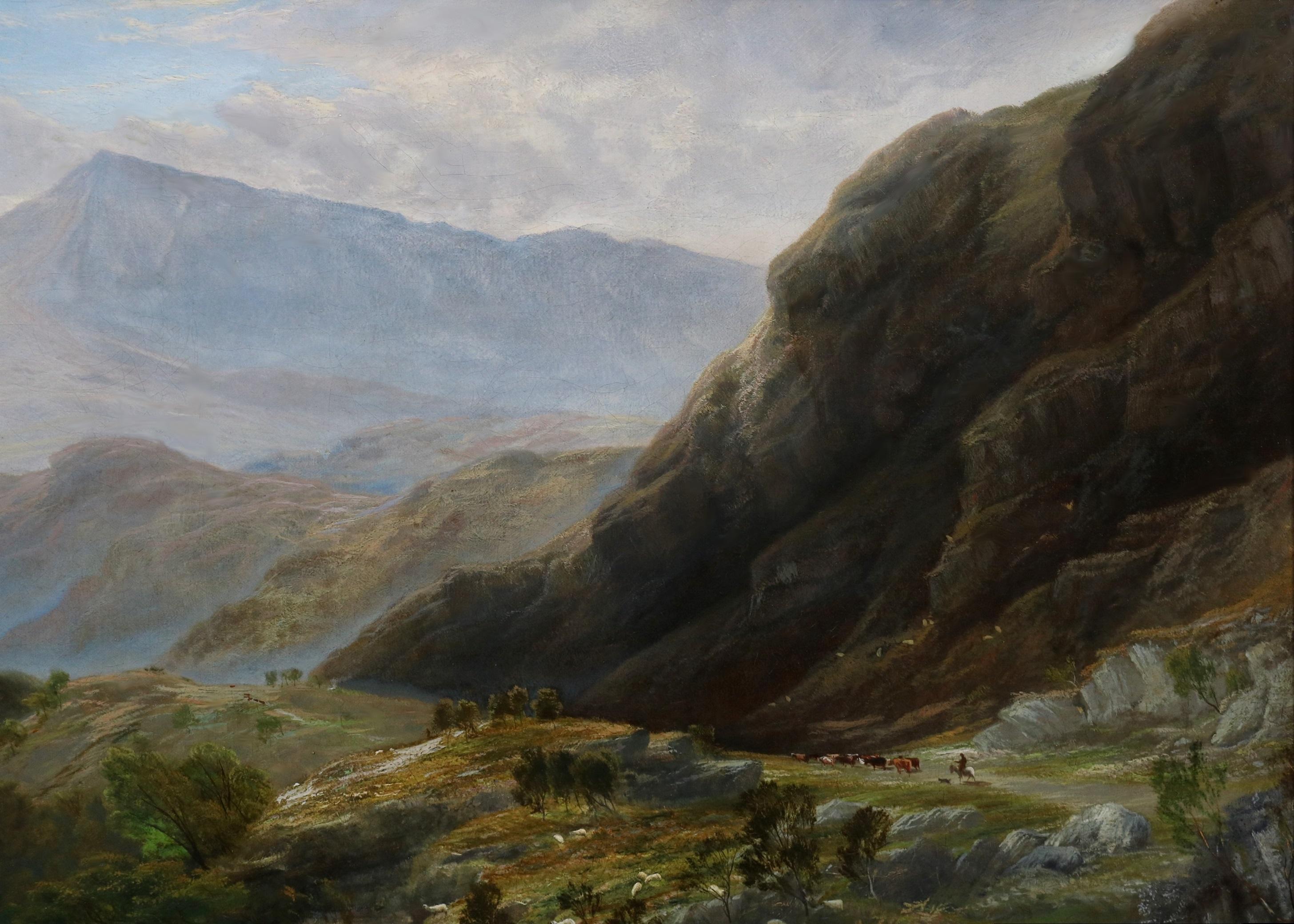 En el Conwy - Exposición de óleos del siglo XIX Paisaje montañoso de Gales 2