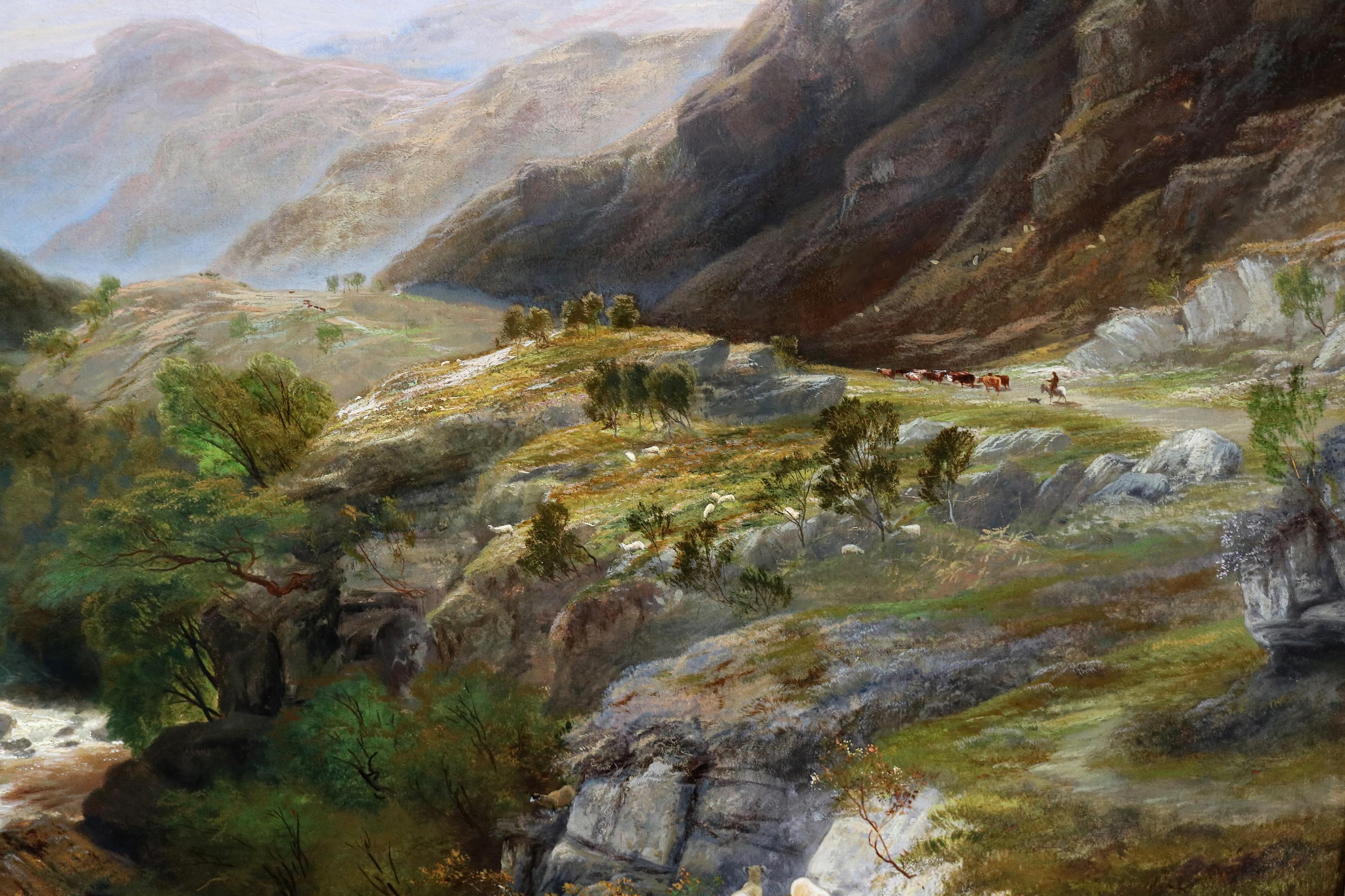 En el Conwy - Exposición de óleos del siglo XIX Paisaje montañoso de Gales 3