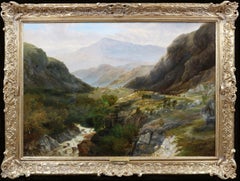 On the Conwy - 19th Century Oil Painting Exhibition RBA Landscape of North Wales