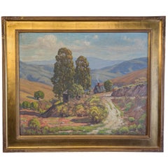 American Impressionist Oil on Canvas Painting "California Highlands" Los Angeles
