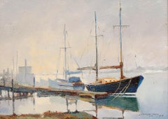 Charles Smith - Olio su tela incorniciato del XX secolo, “Riflessi”