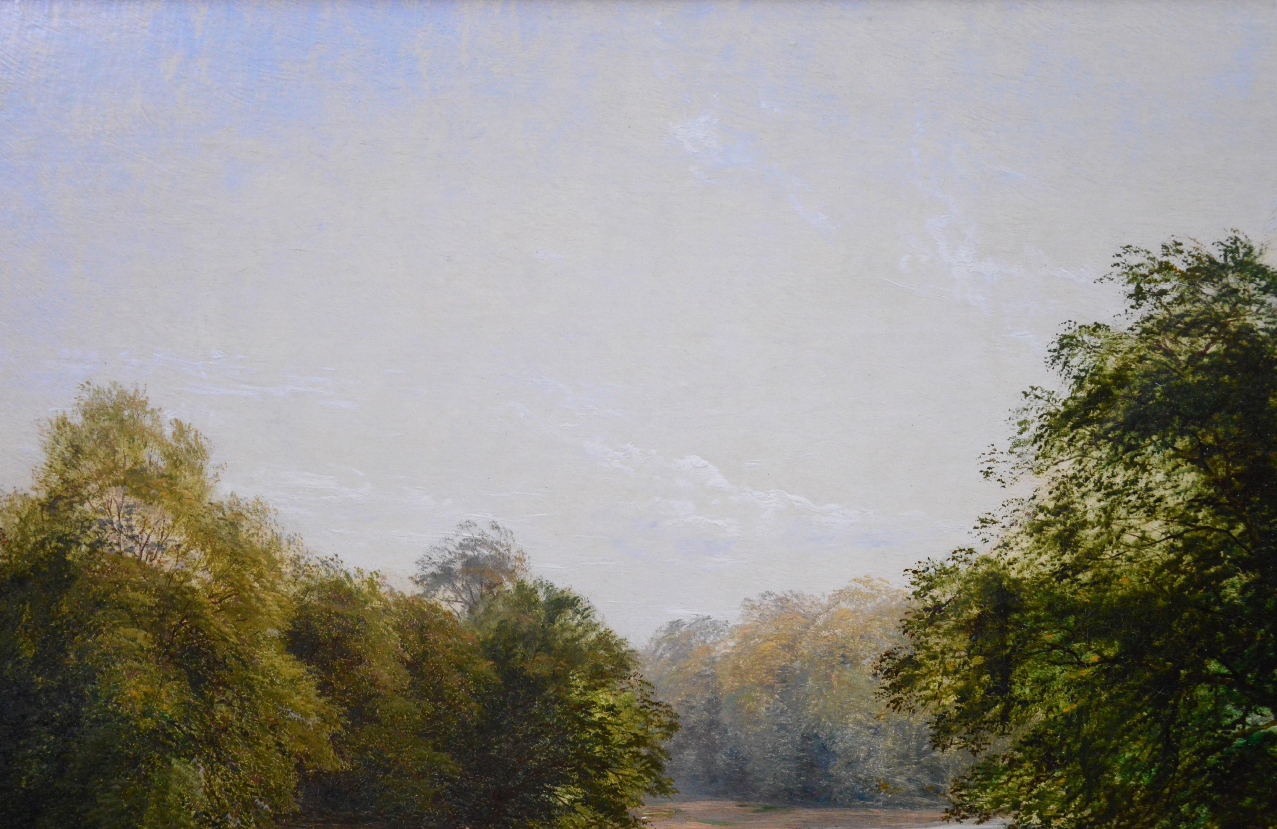 The Tees near Greta Bridge - 19th Century Oil Painting - English River Fishing 1