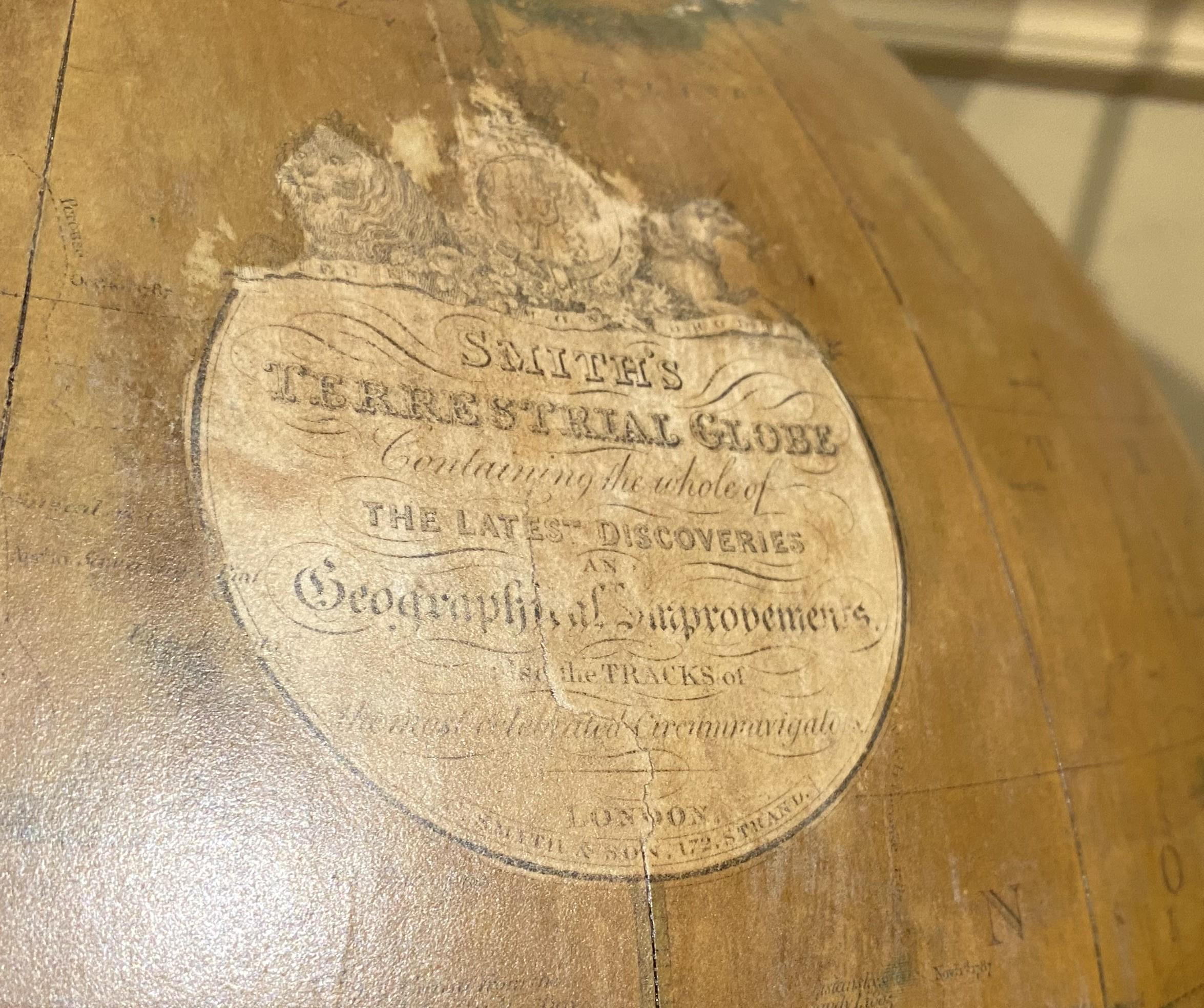 Charles Smith & Son Globe terrestre de 18 pouces sur pied avec boussole circa 1845-48 en vente 7