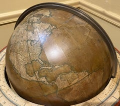 Charles Smith & Son Globe terrestre de 18 pouces sur pied avec boussole circa 1845-48