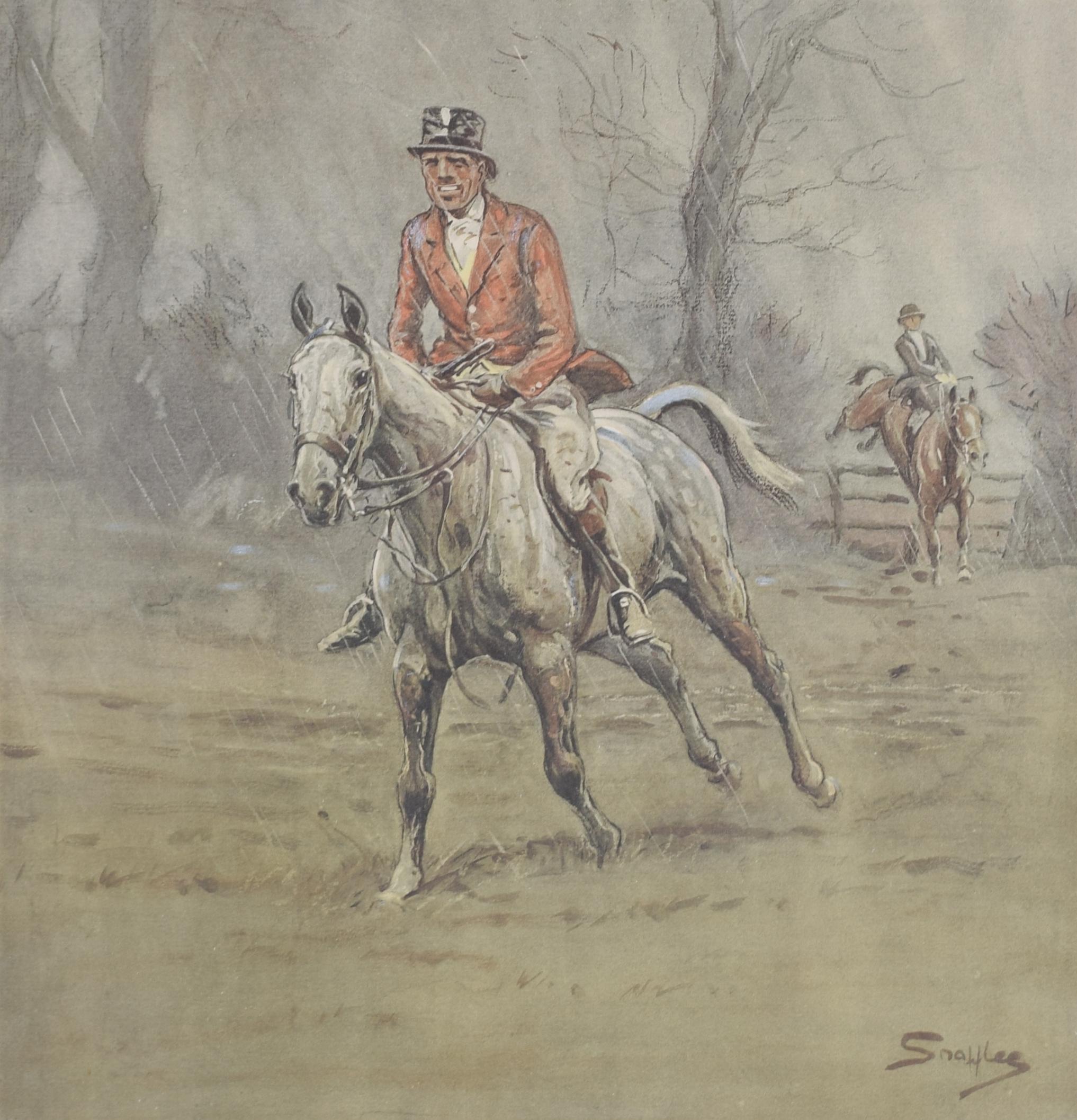 Impression de chasse au renard « Merry England and worth a guinea a minute » de Snaffles - Print de Charles 