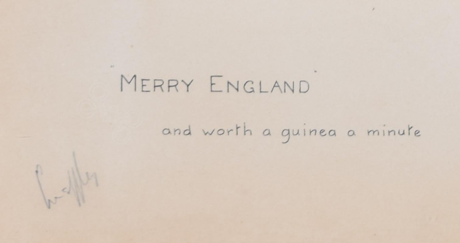 Impression de chasse au renard « Merry England and worth a guinea a minute » de Snaffles - Impressionnisme Print par Charles 