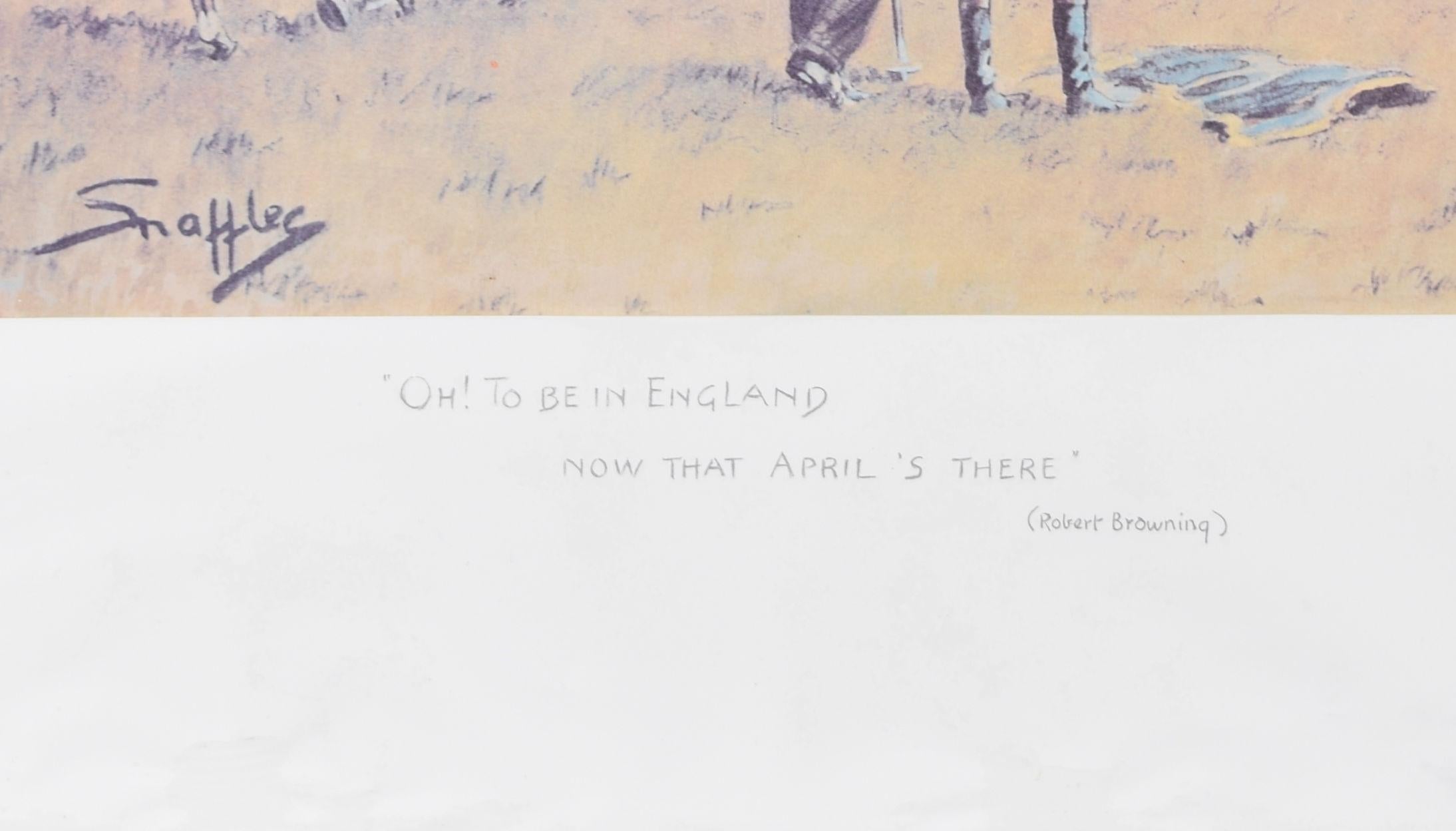 'Oh to be in England' signed horse racing print by Snaffles - Impressionist Print by Charles 