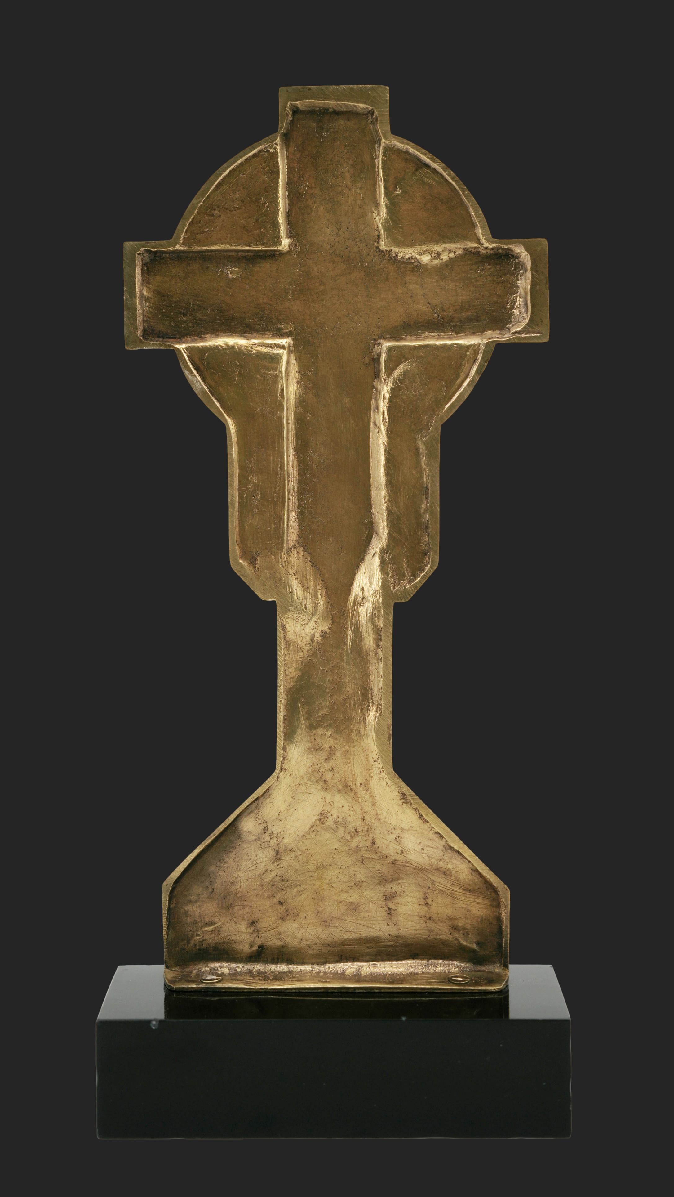 Charles SOUDANT French Art Deco Bronze Crucifix, 1930s For Sale 4