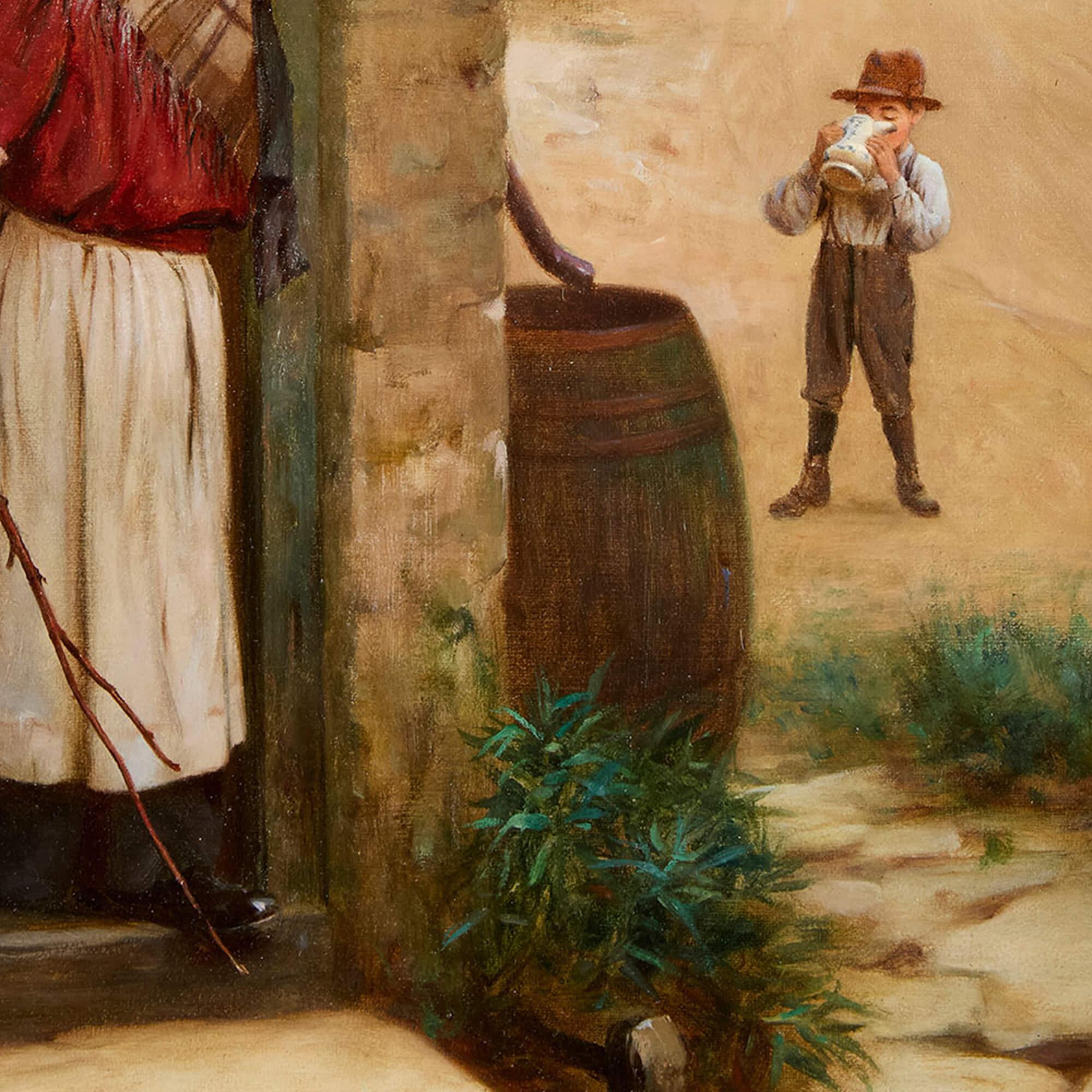 Große antike englische viktorianische figurative Ölgemälde Charles Spencelayh im Angebot 3
