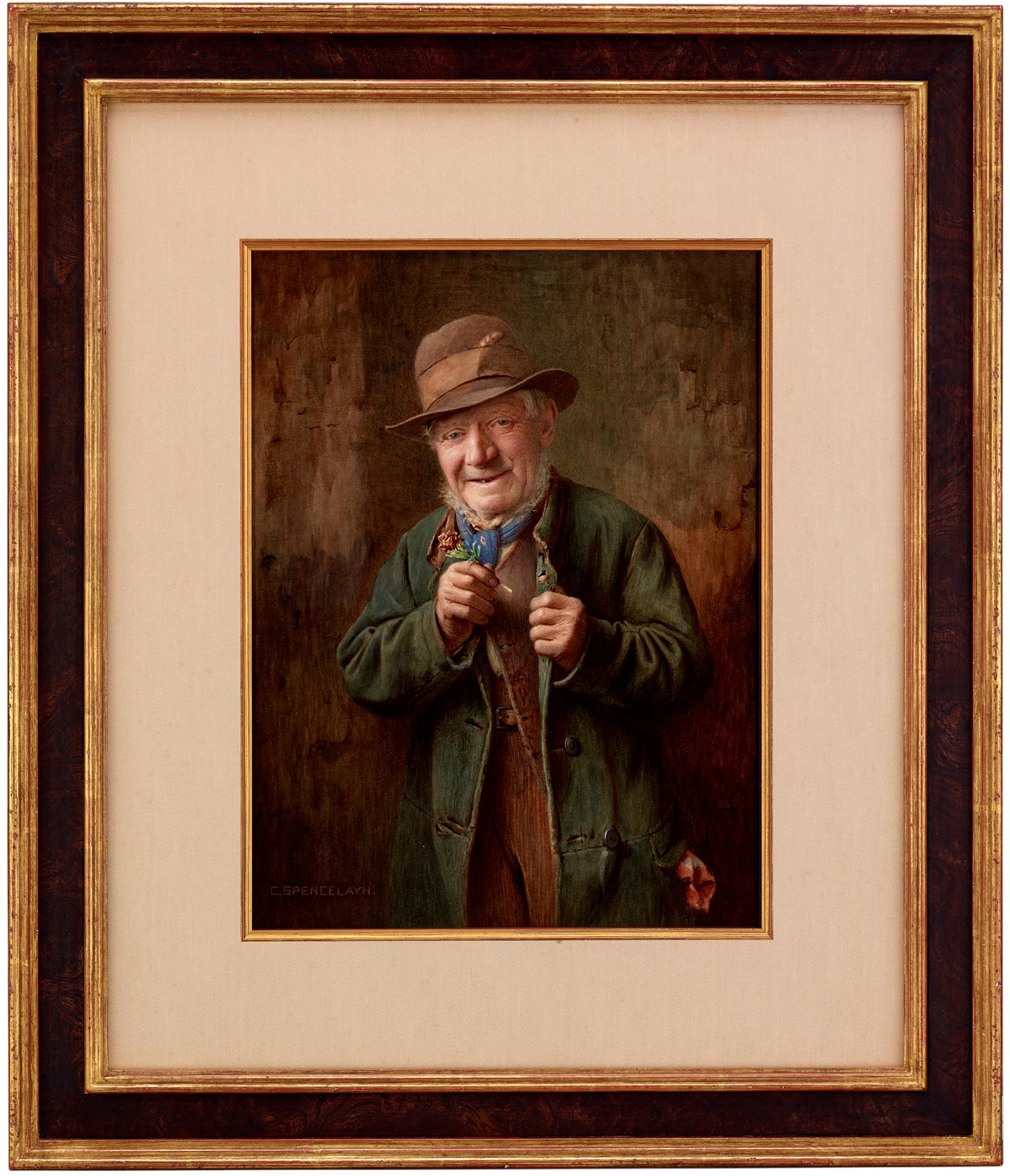 Charles Spencelayh
1865-1958  British

The Buttonhole

Signed “C.SPENCELAYH” (lower left) and inscribed “This Drawing was accepted into the Royal Academy but crowded out for want of space” (en verso)
  Watercolor and pencil with gum arabic on