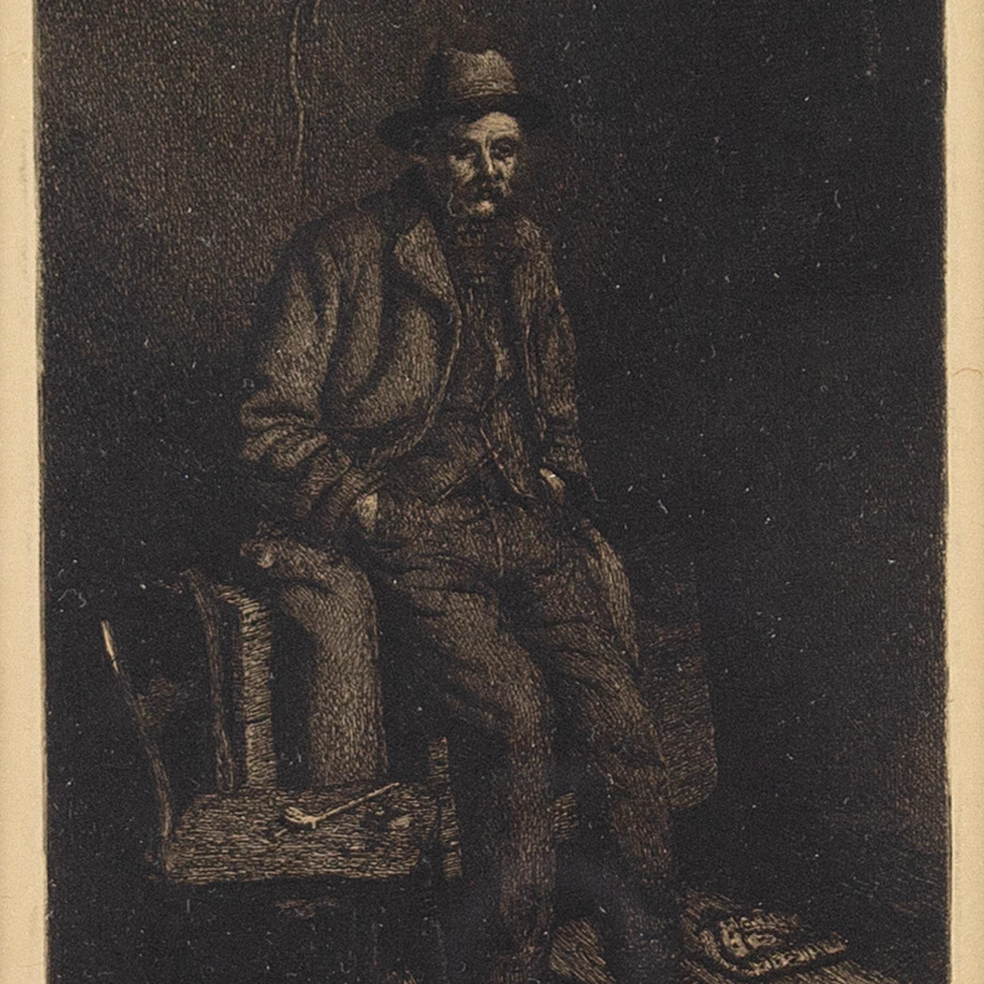 Charles Spencelayh, No Assets, Etching 3