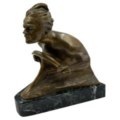 “Charles Stewart Rolls” Bronze Sculpture by Lorenzini, circa 1907