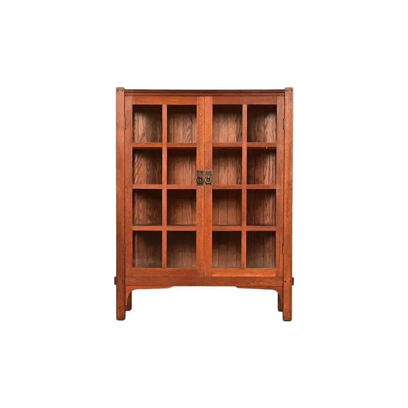 Charles Stickley - Mobile libreria Mission Arts & Crafts in quercia, Circa 1910
