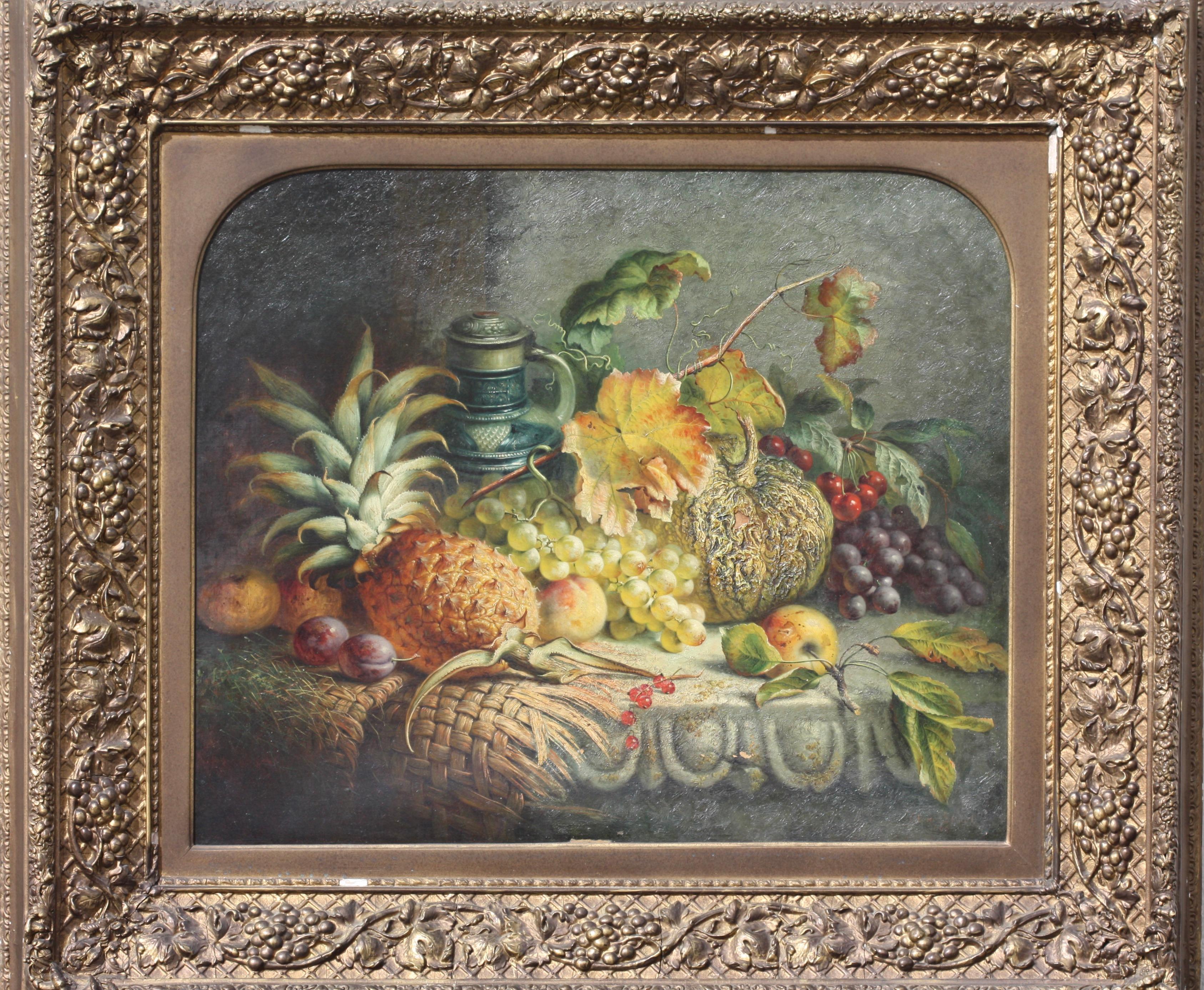 Charles Stuart 'Fl. 1854-1868' « raisins, ananas, prunes, pomme, cruche » en vente 5