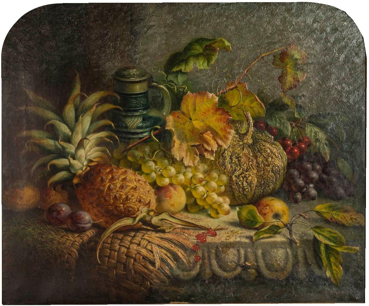 Charles Stuart 'Fl. 1854-1868' « raisins, ananas, prunes, pomme, cruche » en vente 6