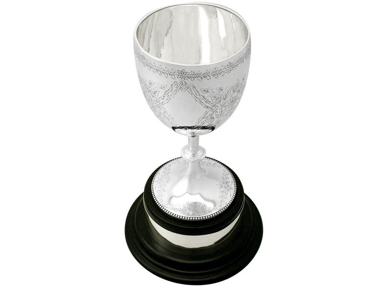 Charles Stuart Harris Antique Victorian Sterling Silver Presentation Cup In Excellent Condition For Sale In Jesmond, Newcastle Upon Tyne