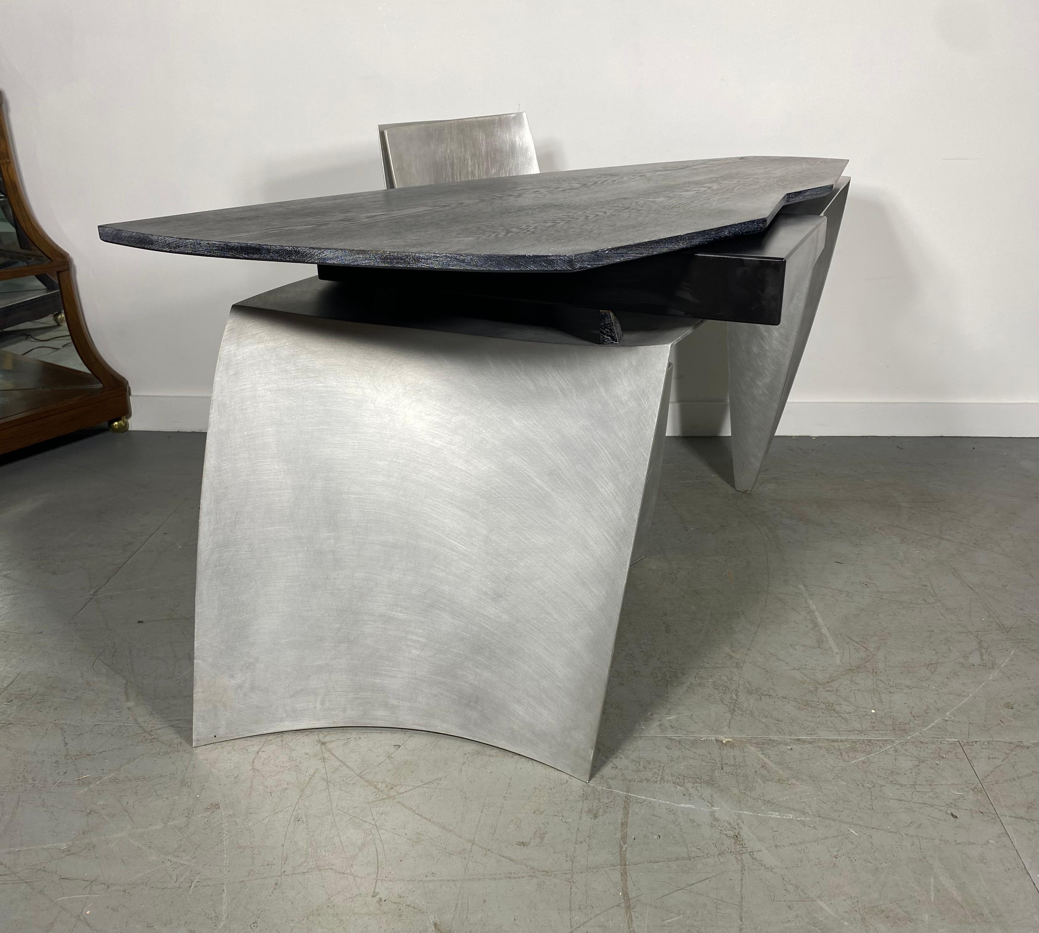 Escritorio Charles Swanson, Postmodernista, Escultura, roble cerámico / inoxidable en venta 6