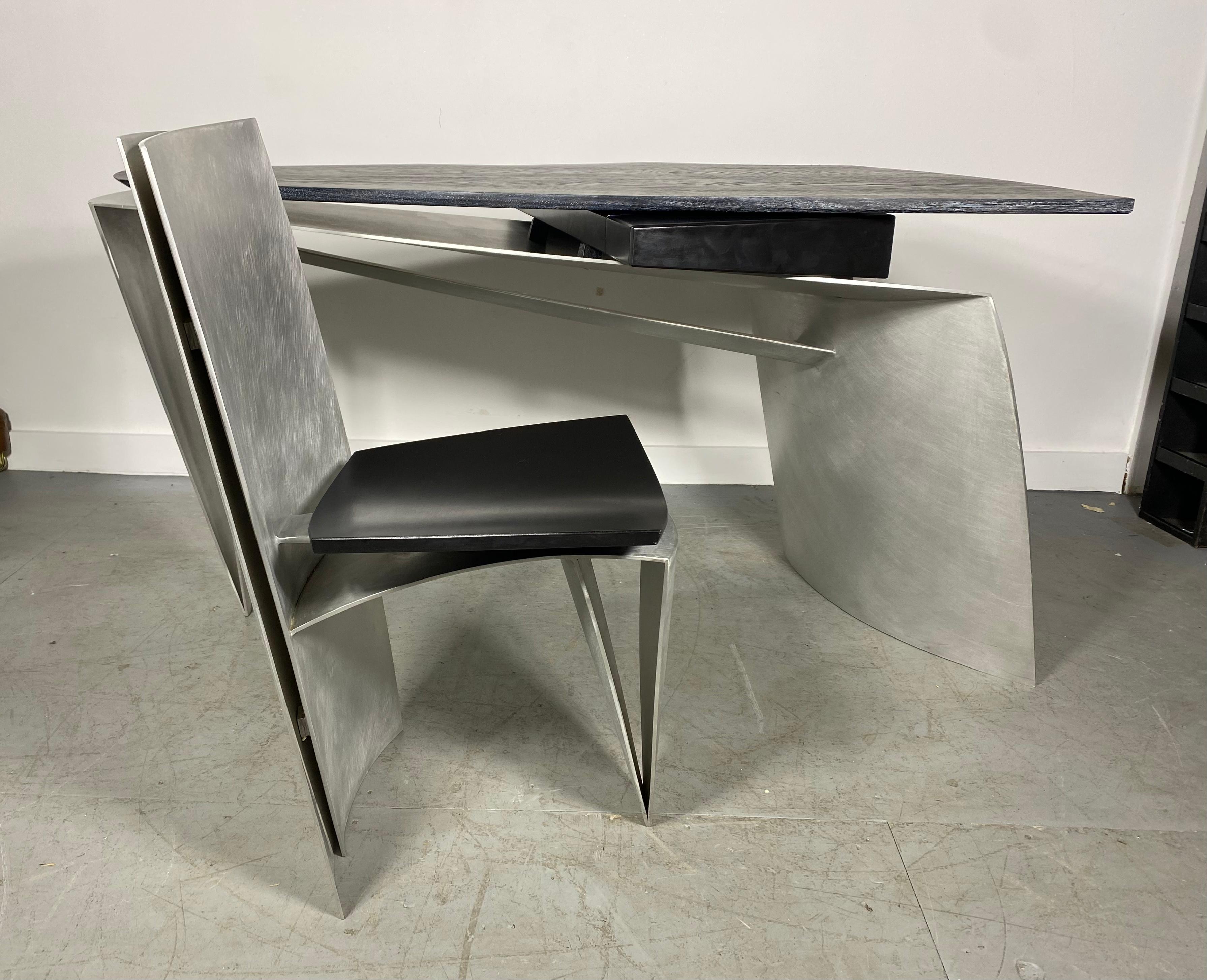Escritorio Charles Swanson, Postmodernista, Escultura, roble cerámico / inoxidable en venta 11