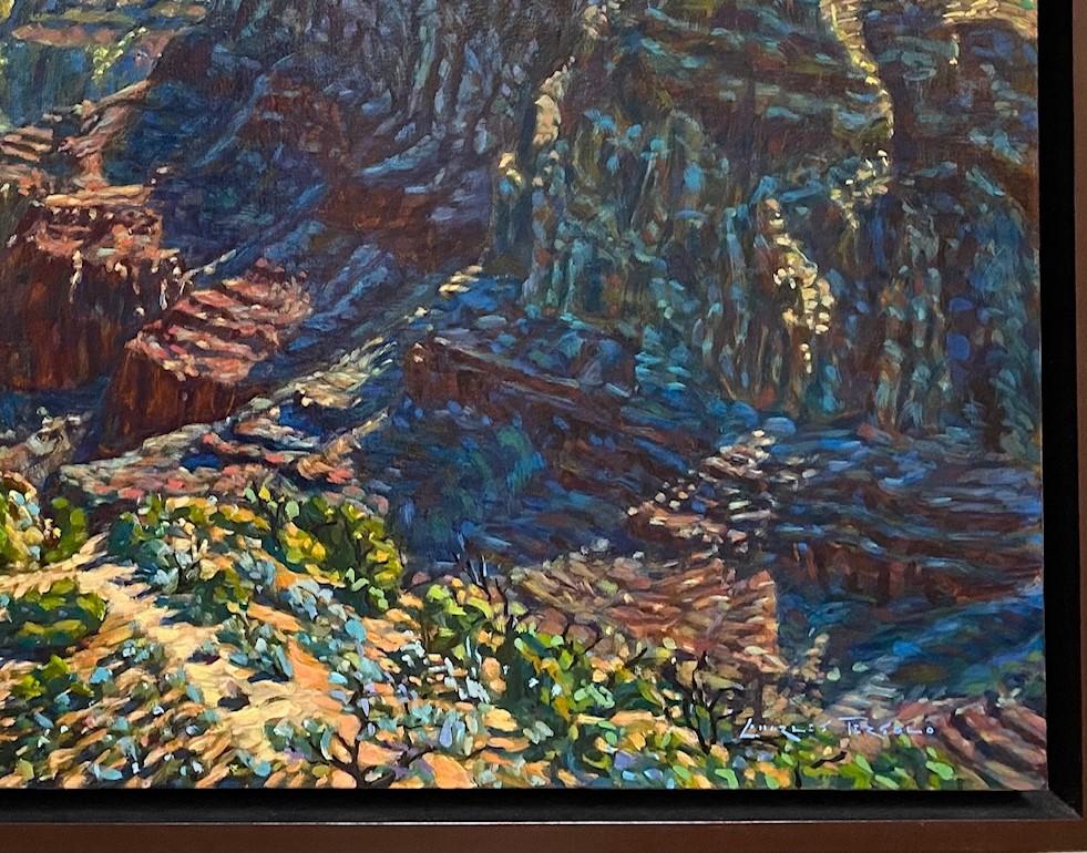 Est d'Eden, le Grand Canyon, paysage expressionniste original 30x40 en vente 5