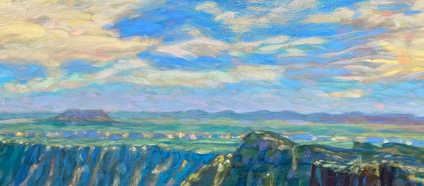 East of Eden, the Grand Canyon, original 30x40 expressionist landscape For Sale 1