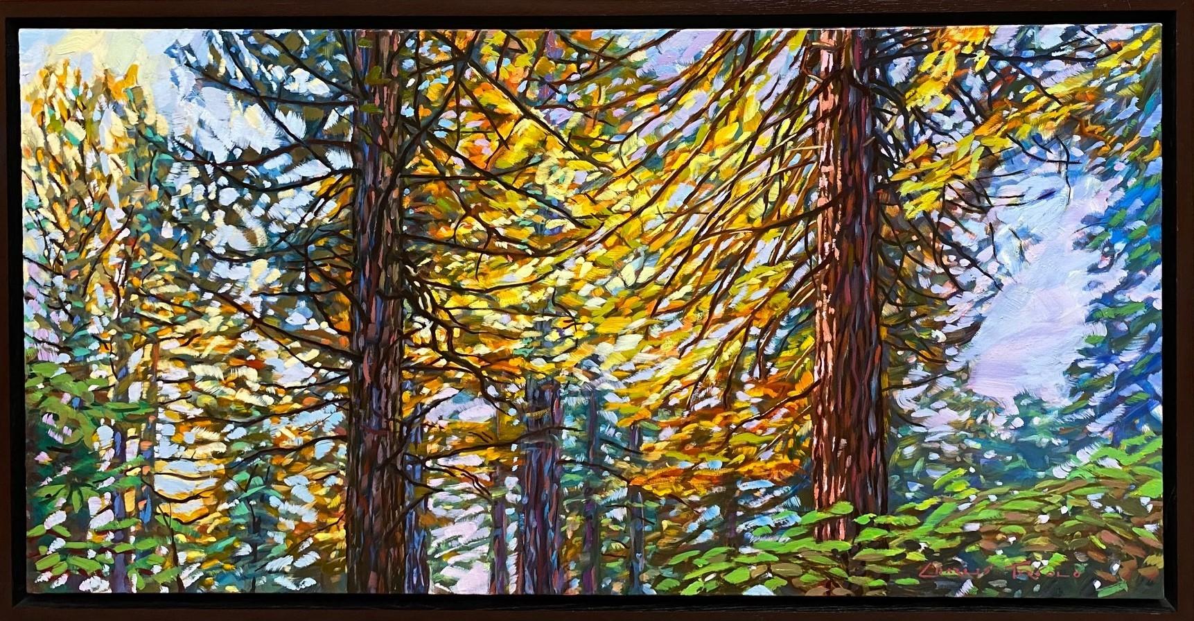 Landscape Painting Charles Tersolo - Paysage expressionniste original de 24x48 Muir Woods, Californie