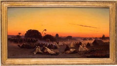 Charles Theodore Frère orientalist oil painting, French 19th Century