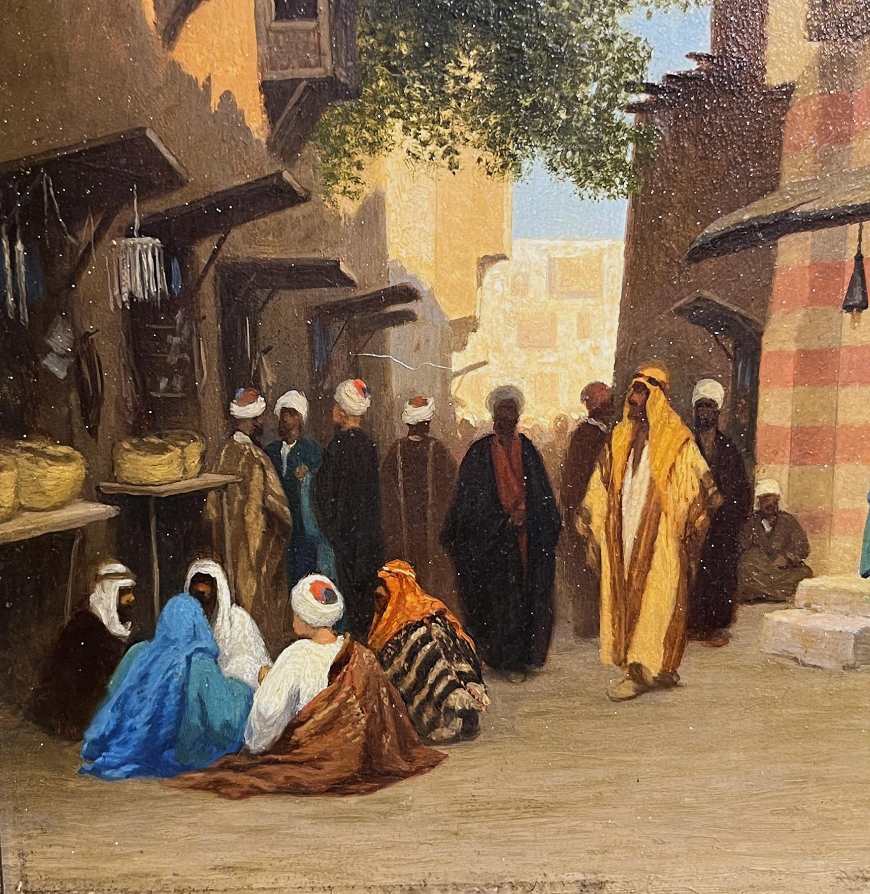 Charles Théodore Frère Orientalistisches Ölgemälde (Braun), Landscape Painting, von Charles Theodore Frere