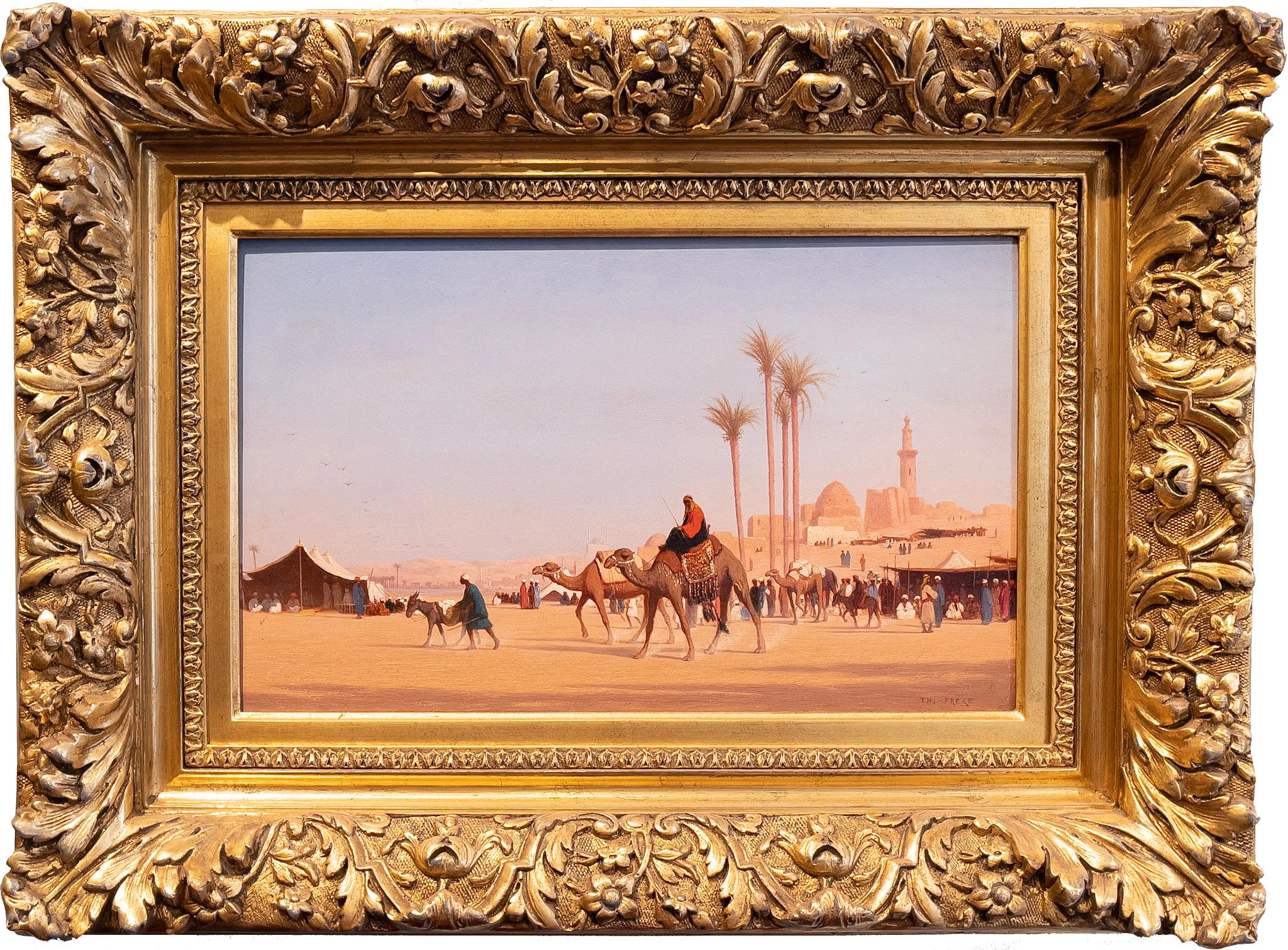 Salida de la Caravana - Painting de Charles Theodore Frere