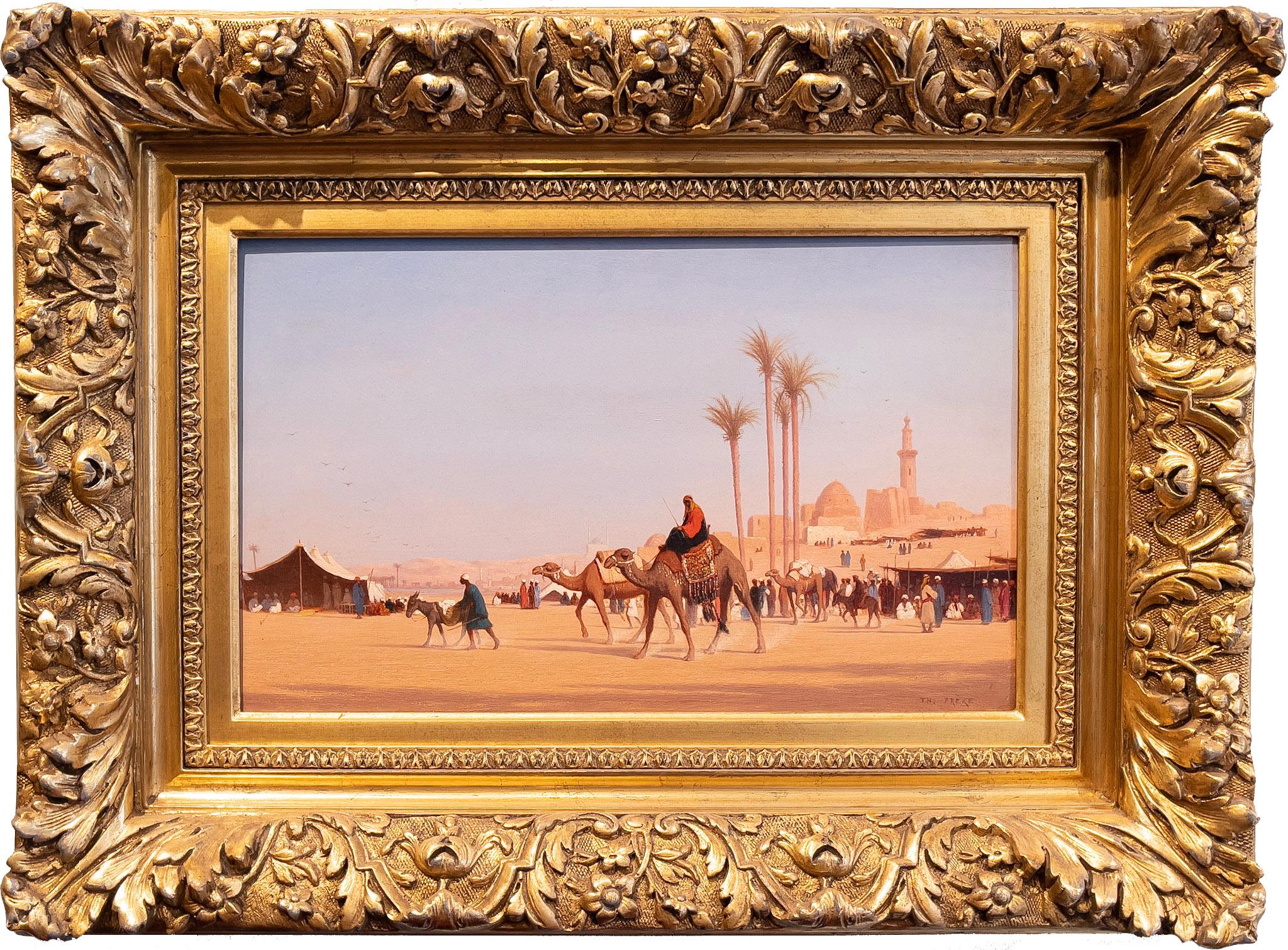 parture of the Caravan – Painting von Charles Theodore Frere