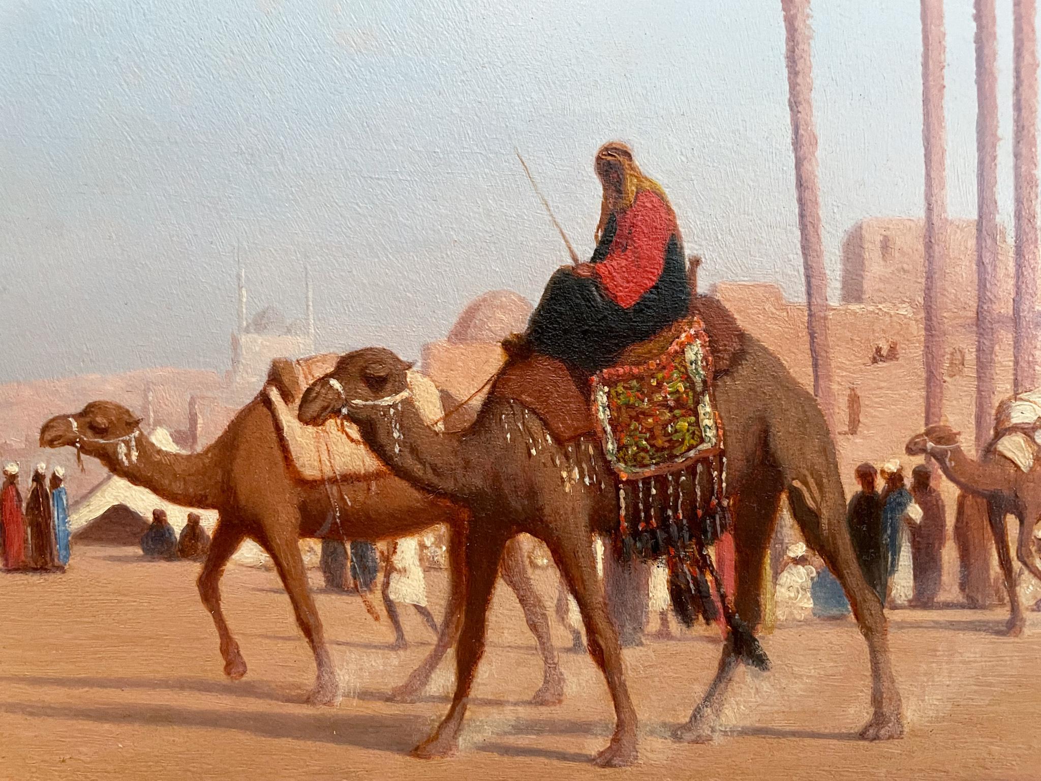 Departure of the Caravan - Academic Painting by Charles Theodore Frere