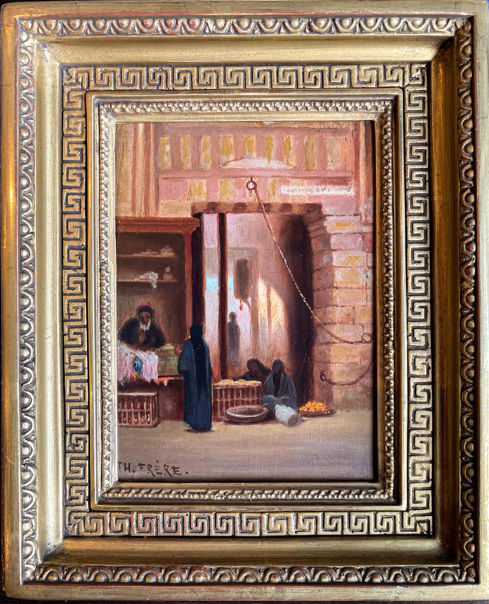 En el Bazar I - Painting de Charles Theodore Frere