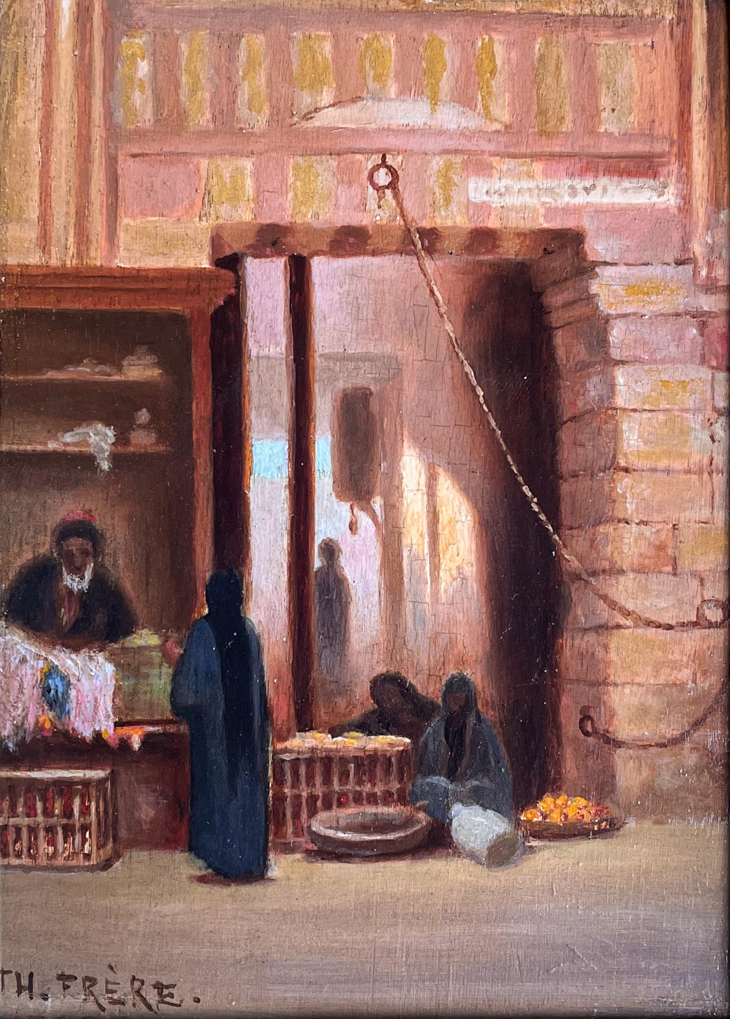 Charles Theodore Frere Figurative Painting - In the Bazaar I