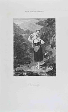 Used Nivette - Etching by Charles Theodosius Heath - Mid 19th Century