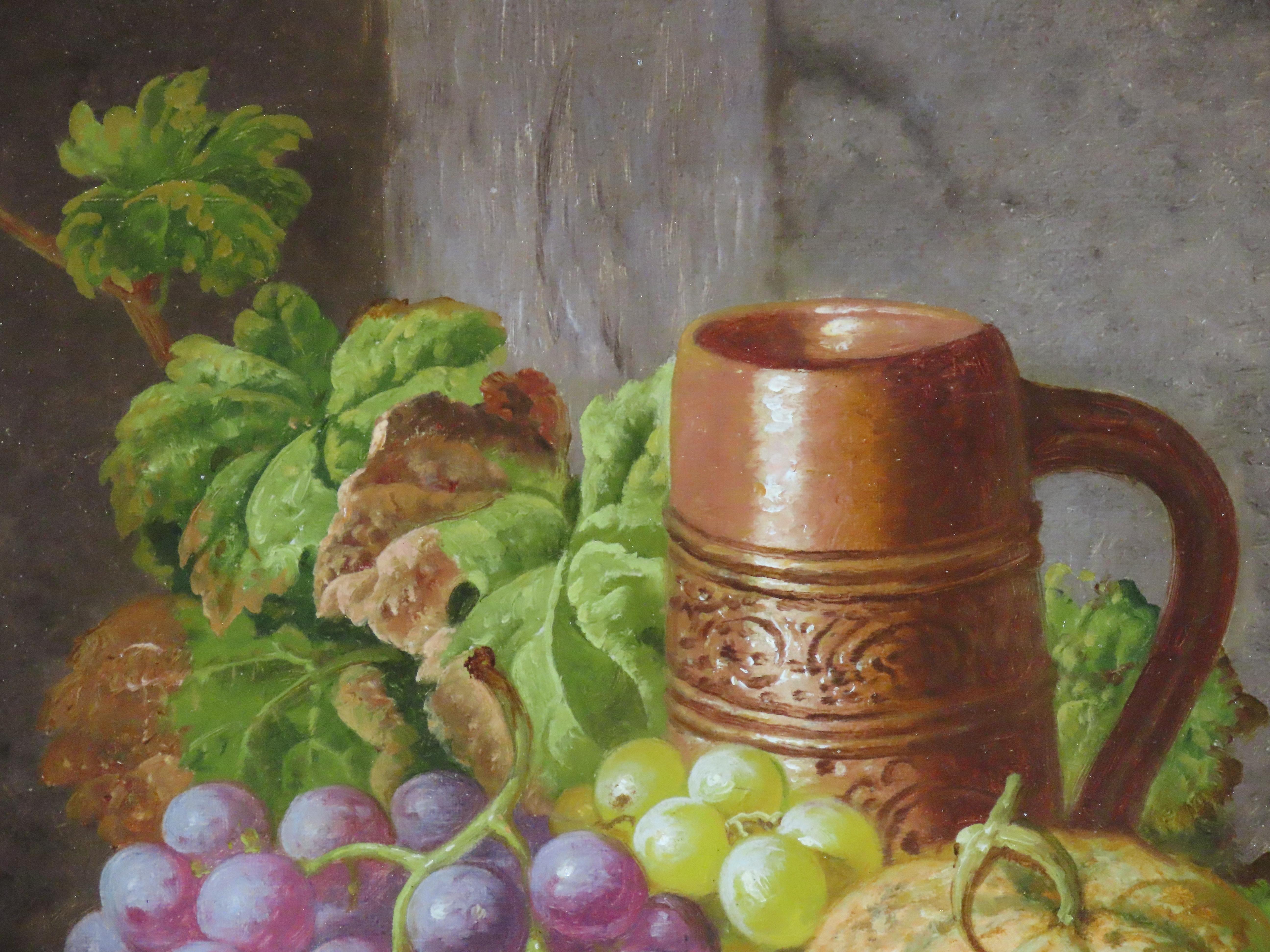 Charles Thomas Bale (1849 -1925). Beliebter Stilllebenmaler, der in der Royal Academy und der Royal Society of British Artists ausstellte. 

Signiertes Öl auf Leinwand 
14 - 18 Zoll. 
Rahmengröße 24 x 20 Zoll.

Alle Artikel, die wir zum Verkauf