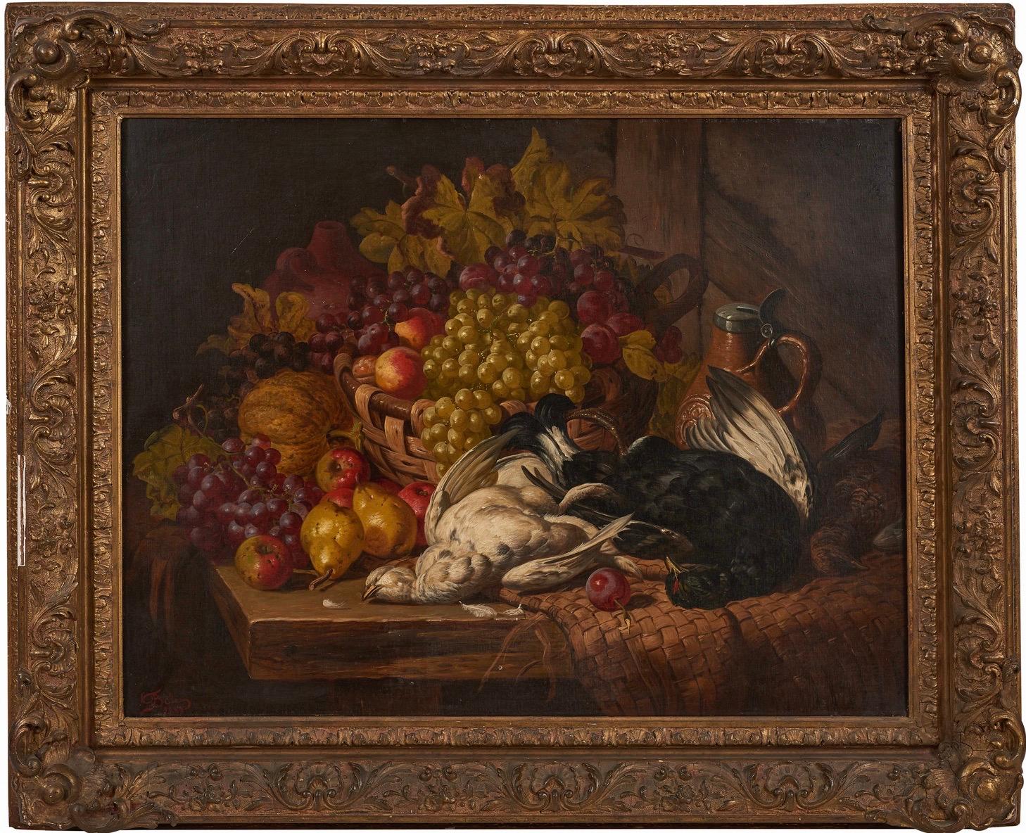 XIXe siècle Charles Thomas Bale Huile sur toile 