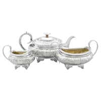Monumental Handarbeit Sterling Silver 6 Piece Tea Service at 1stDibs ...