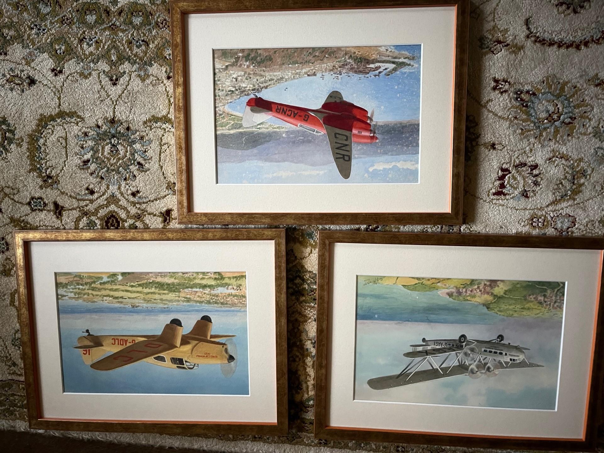 Aviazione dei primi del Novecento Aereo d'epoca Quadro con cornice in vendita 1