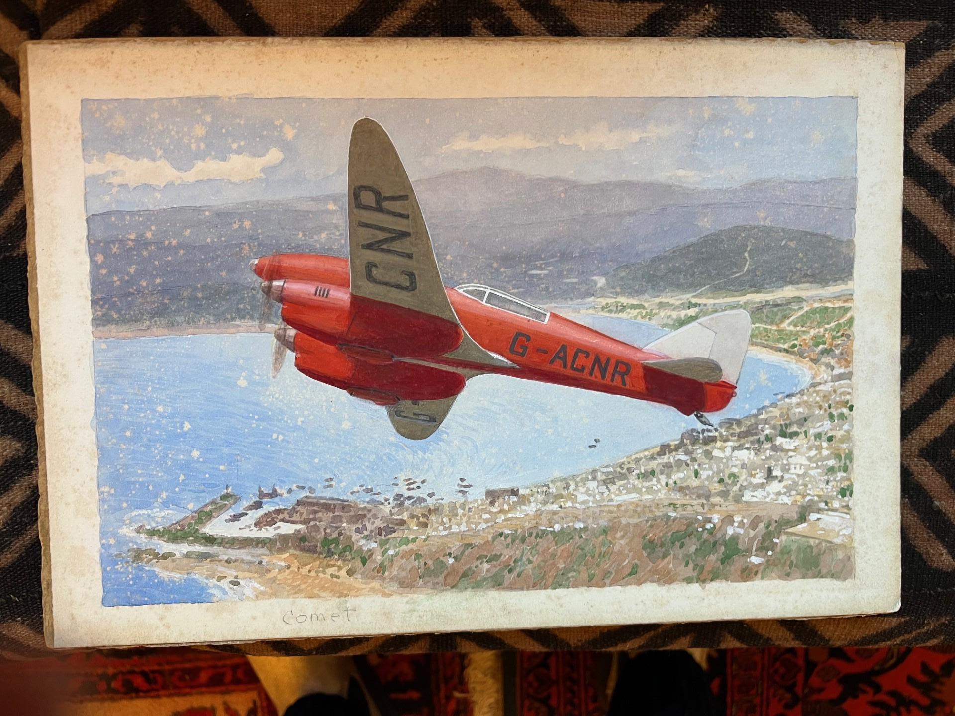 Aviation du début du Twentieth Century Vintage Aircraft Avion  Tableaux encadrés - Painting de Charles Thomas Howard
