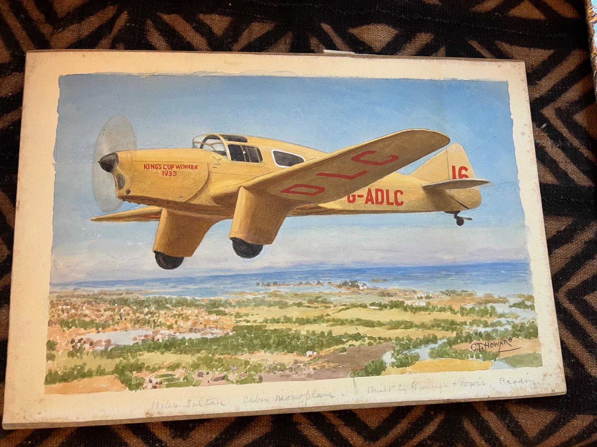 Aviation du début du Twentieth Century Vintage Aircraft Avion  Tableaux encadrés - Réalisme Painting par Charles Thomas Howard