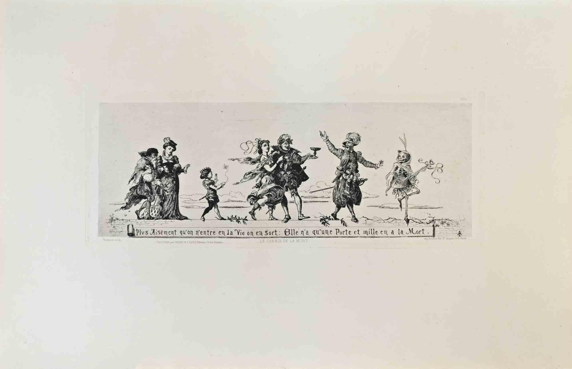 Le Chemin de la Mort is an artwork realized by Charles Thompson in the 1870s.

Etching.

Good conditions.

Realized for the "Société des Aquafortistes. Born on the initiative of the publisher Alfred Cadart, the Société des Aquafortistes had the aim