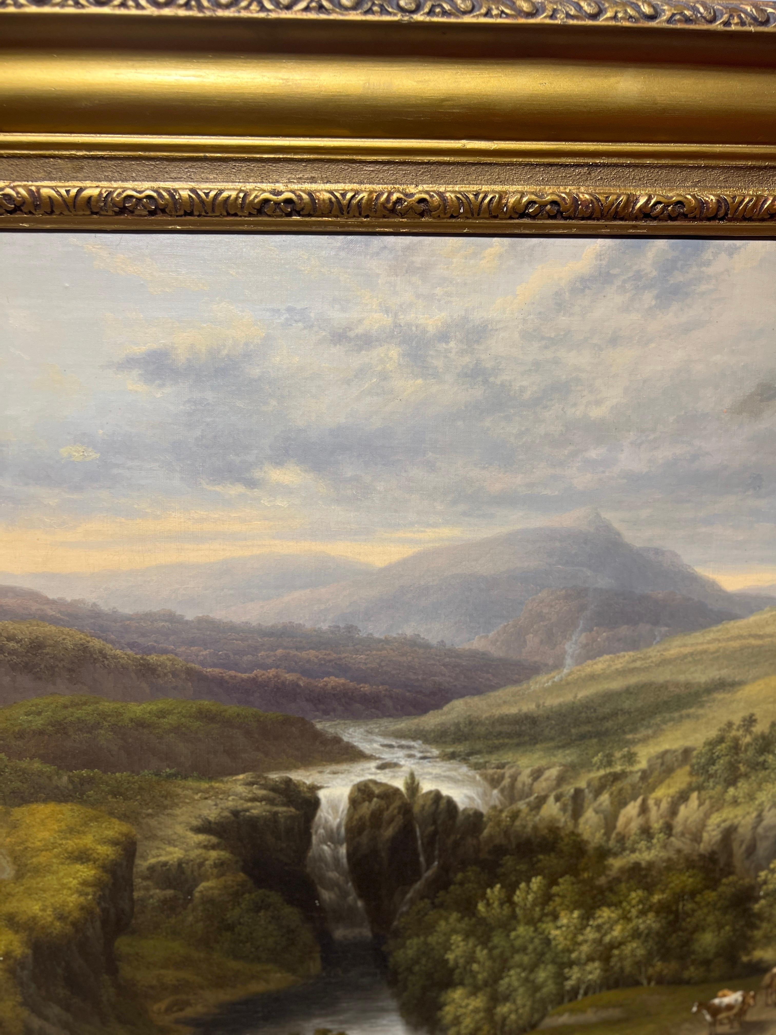 Charles Towes (anglais, 1763-1840) Paysage de campagne anglaise Huile sur toile en vente 1