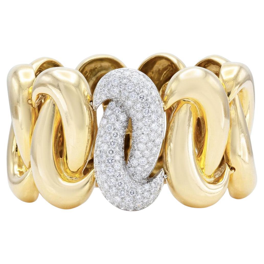 Charles Turi Gold and 10.00 Carat Diamond Bracelet